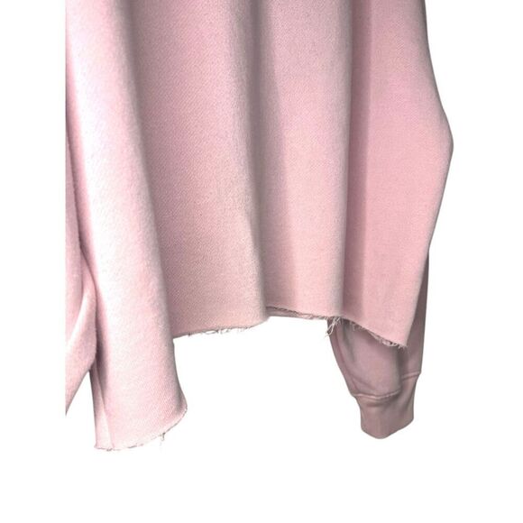 Victoria’s Secret Women’s Large 2025 Love Club Crop Fleece Sweater Pink Oversize - Picture 4 of 7